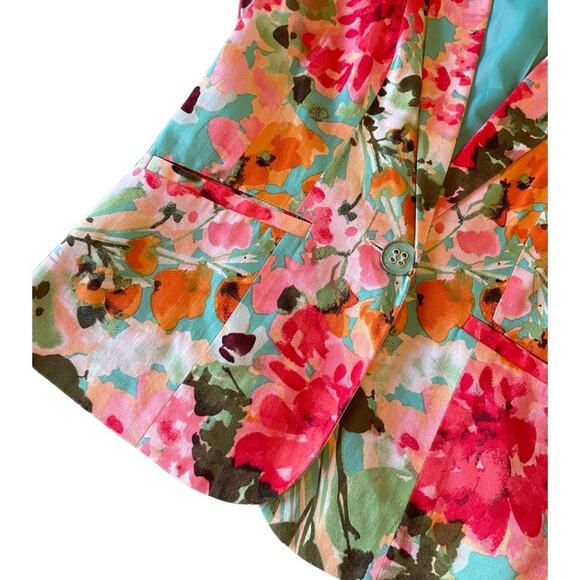 89th & Madison Floral Spring Blazer Size Small 0616J - Picture 5 of 7
